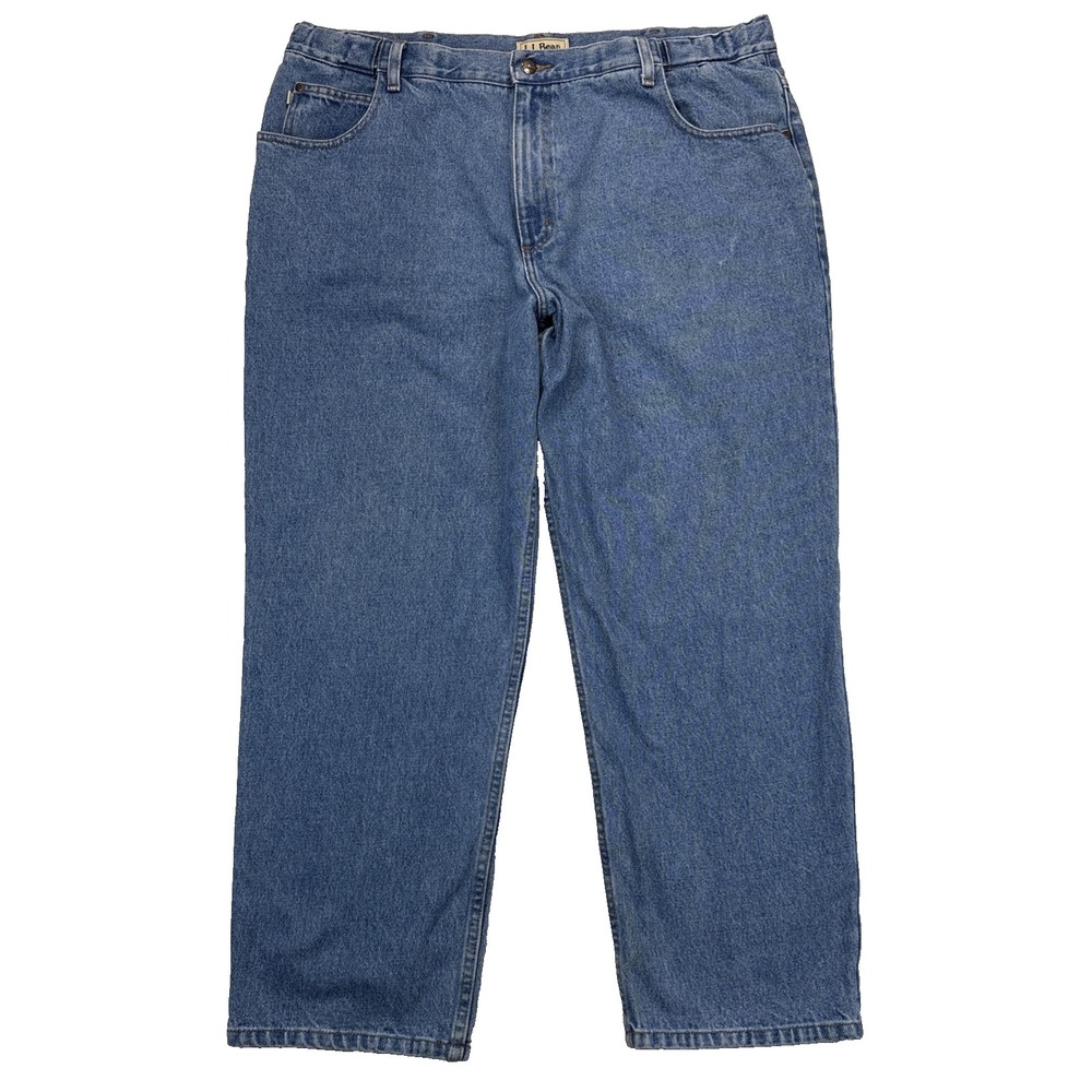 L.L.Bean Comfort Waist Jeans Mens 40x29 Relaxed Straight Denim Blue
